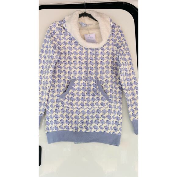 Pajamagram Mock Neck Lined NEW Womans Size Small Soft Cuddly Kangaroo Pocket - Picture 2 of 9